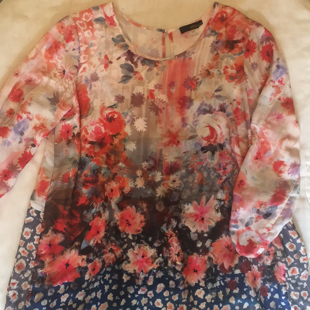 Renuar Floral Print Blouse